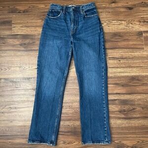 Abercrombie & Fitch 90s Straight Leg Jeans 26 Curve Love Ultra High Rise Denim
